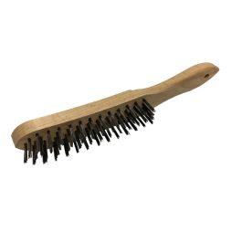 PFERD 4 ROW WIRE BRUSH STEEL WOODEN HANDLE HBU 40 ST 0.35 SG